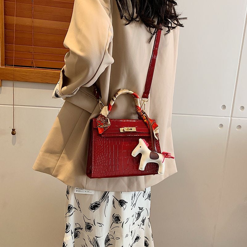 Aiké Maison Croc-Embossed Satchel