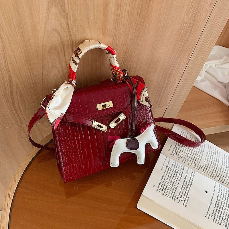 Aiké Maison Croc-Embossed Satchel