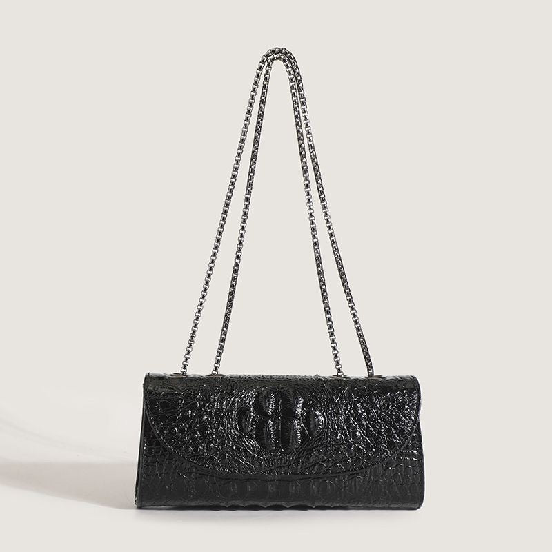 Aiké Panthère Croc-Embossed Patent Clutch