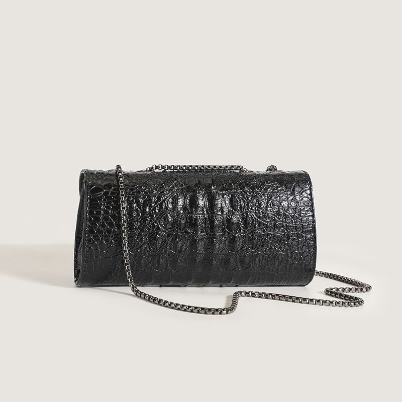 Aiké Panthère Croc-Embossed Patent Clutch