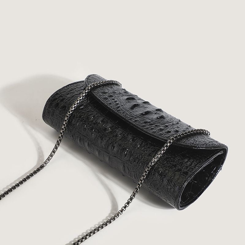 Aiké Panthère Croc-Embossed Patent Clutch