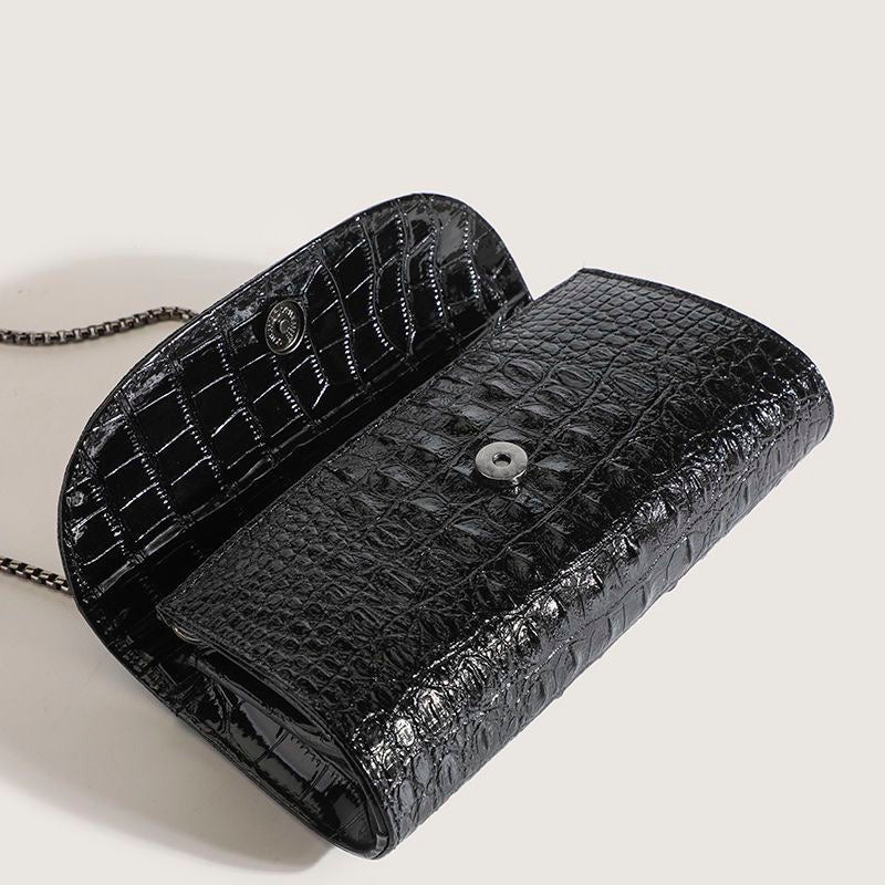 Aiké Panthère Croc-Embossed Patent Clutch