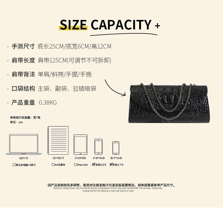 Aiké Panthère Croc-Embossed Patent Clutch