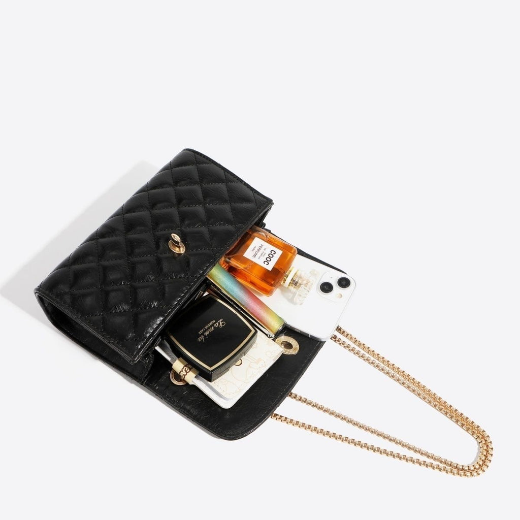 Aiké Classique Diamond-Quilted Flap Bag