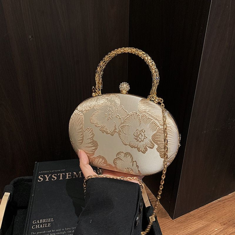 Aiké Versailles Floral Jacquard Oval Evening Bag