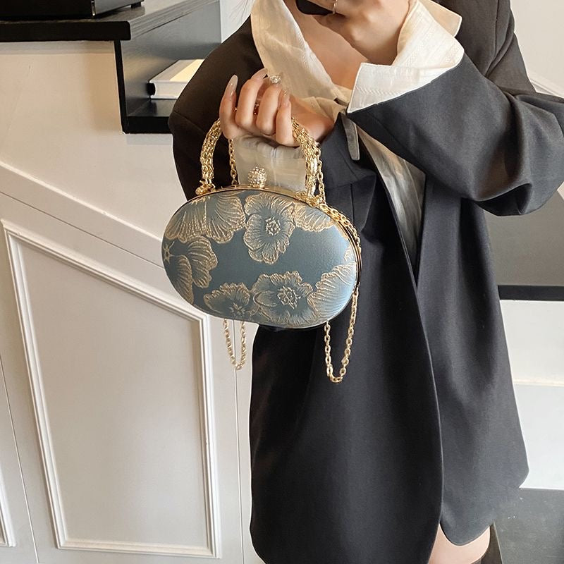 Aiké Versailles Floral Jacquard Oval Evening Bag