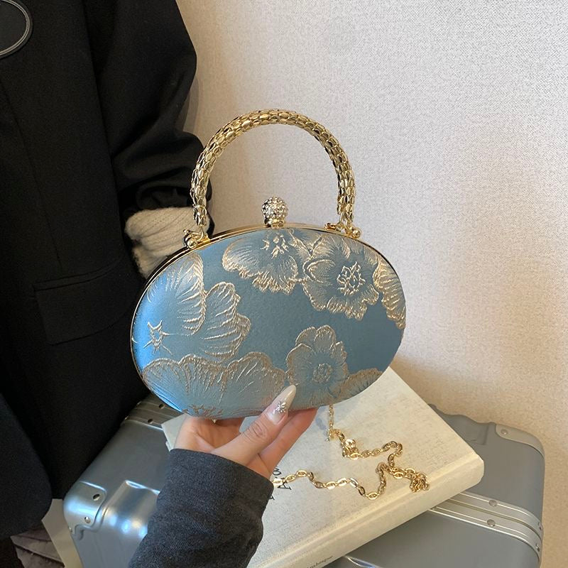 Aiké Versailles Floral Jacquard Oval Evening Bag