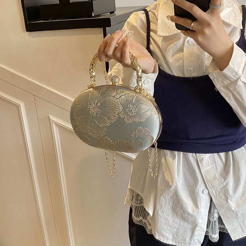 Aiké Versailles Floral Jacquard Oval Evening Bag