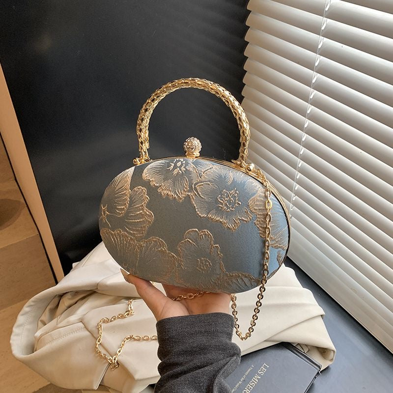 Aiké Versailles Floral Jacquard Oval Evening Bag
