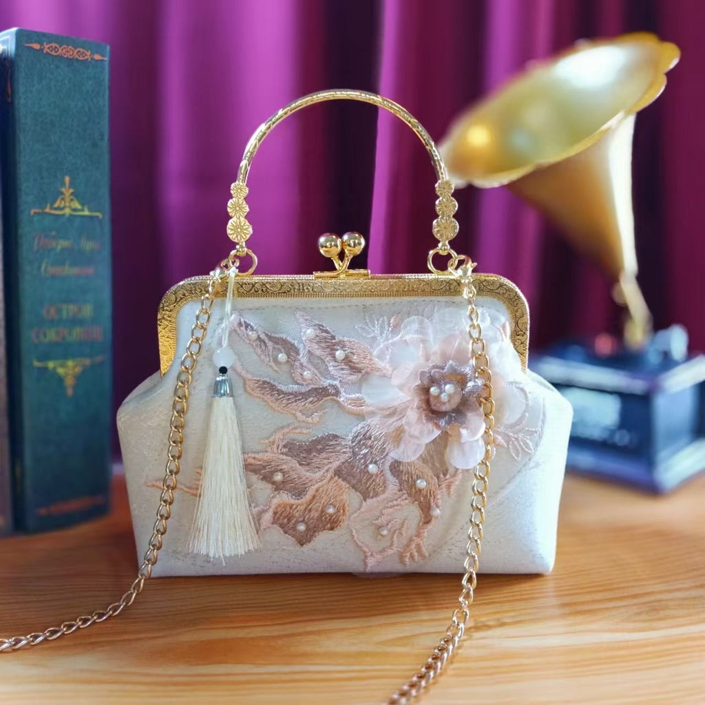 Aiké Séraphine Embroidered Floral Frame Bag