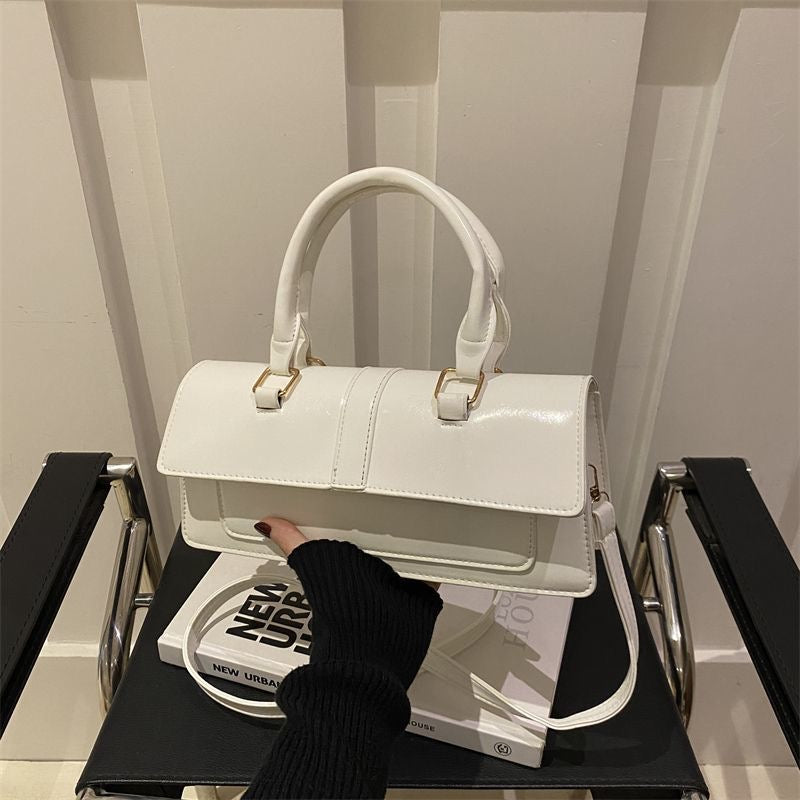 Aiké Allure Patent Double-Handle Flap Bag