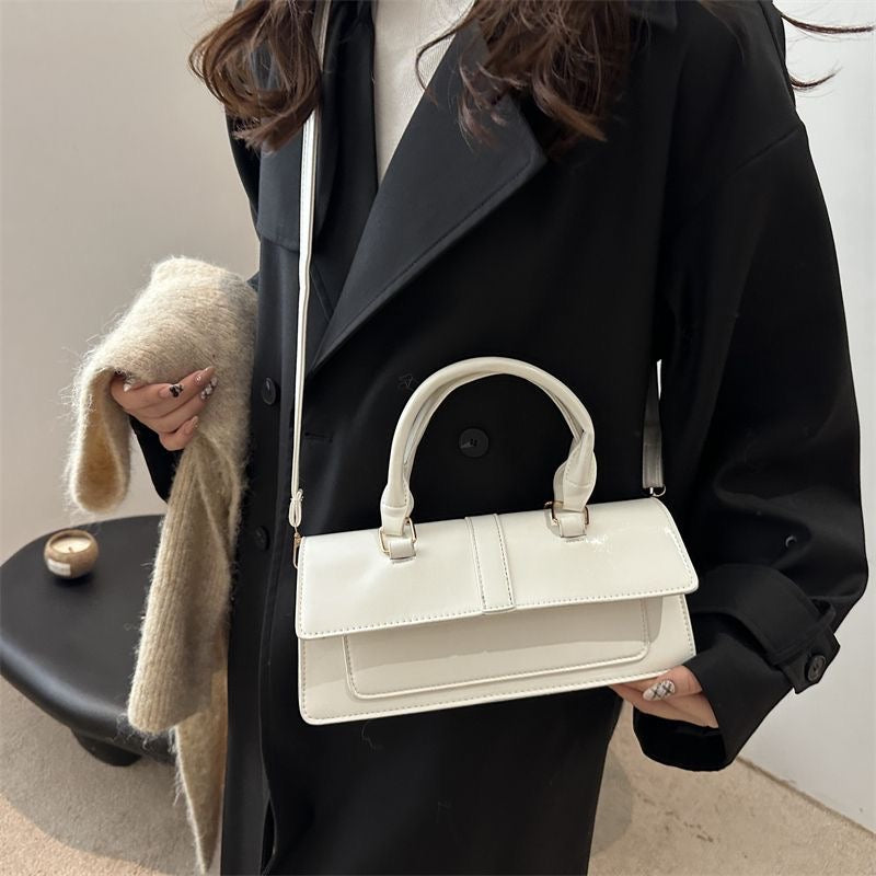 Aiké Allure Patent Double-Handle Flap Bag