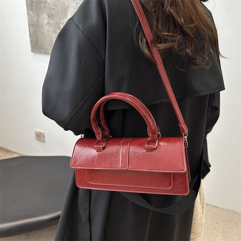 Aiké Allure Patent Double-Handle Flap Bag